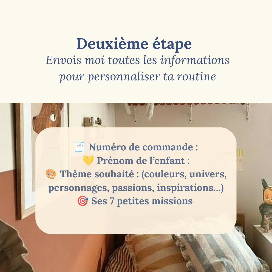 Je personnalise mes routines
